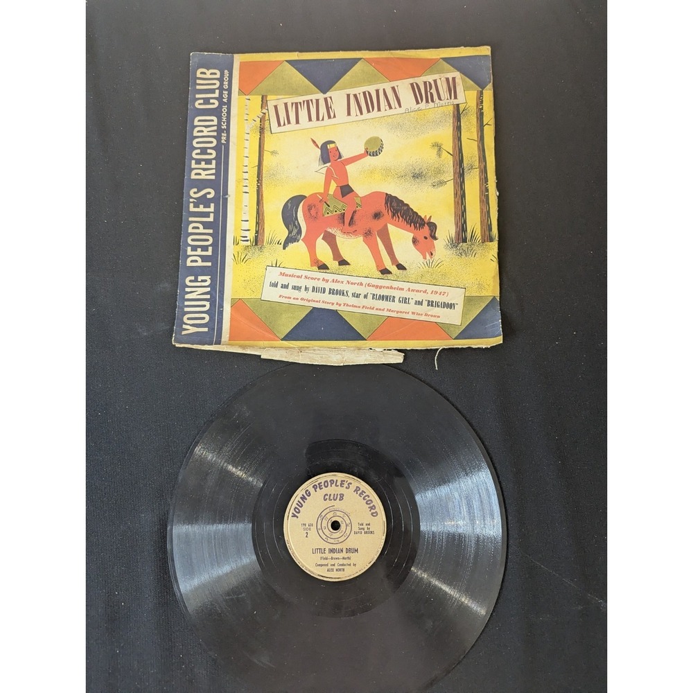 1940's Little Indian Drum 10" pre school childrens Vintage 78rpm record young pe
